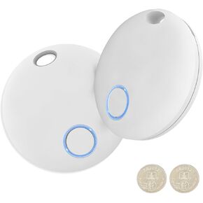 Tracker Tags 2 Pack, Luggage Tracking Tags Compatible with with TUYA APP,Both iOS and Android Compatible, Key Finder Locator with Sound,Smart Tag,Item Finder for Keys, Bags, Suitcases,Black