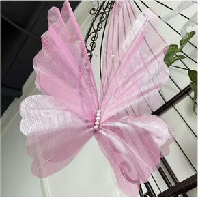 Large Decorative Butterfly for Party 19.6in Backdrop Decorations Lllusion Butterfly Veil for Home Birthday Wedding Window (Gradient Blue, 19.6in)