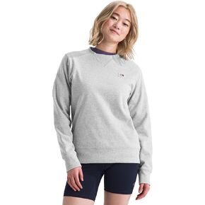 THE NORTH FACE Women's Heritage Patch Crew, TNF Light Grey Heather/Heritage Patch, XX-Large