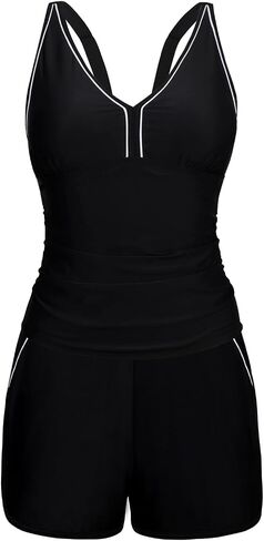 Arolina 2025 Women's Tankini Swimsuits with Pockets Tummy Control Two Piece Bathing Suits with Boy Shorts in Kuwait