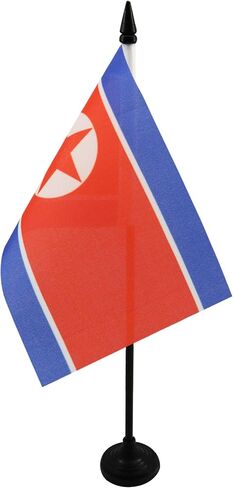 علم طاولة تيمور الشرقية AZ FLAG مقاس 5 بوصة × 8 بوصة - علم مكتب تيمور الشرقية مقاس 21 × 14 سم - عصا وقاعدة بلاستيكية سوداء in Kuwait