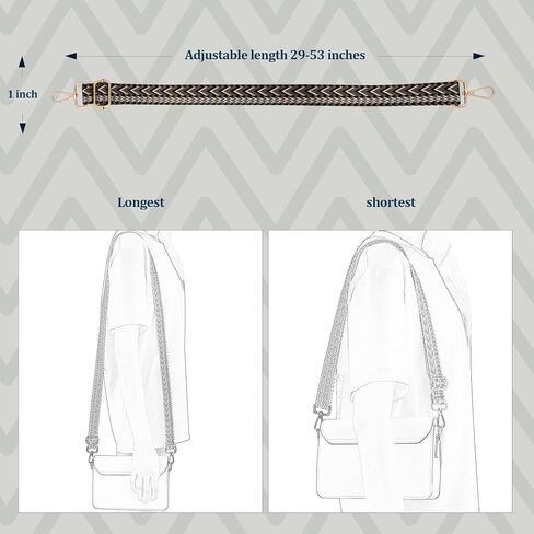 1 inch Purse Strap,Replacement Crossbody Strap Adjustable Shoulder Strap for Handbag Bag in Saudi Arabia