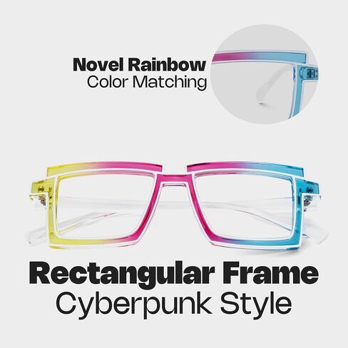 Zeelool Rectangle Glasses Stylish Eyewear for Women Frame with Non-prescription Clear Lens ZJGP094654 in Saudi Arabia