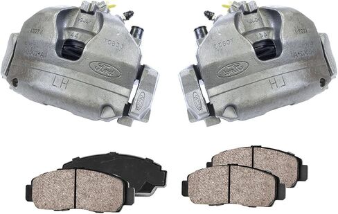 أجزاء فرامل Callahan CCK02786 [2] مجموعة مجموعة فرجار OE محملة أمامية ممتازة + [4] وسادات فرامل سيراميك هادئة منخفضة الغبار in Saudi Arabia