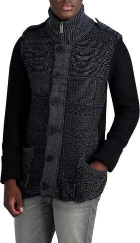 KARL LAGERFELD mens Color Blocked Long Sleeve Cardigan in Saudi Arabia