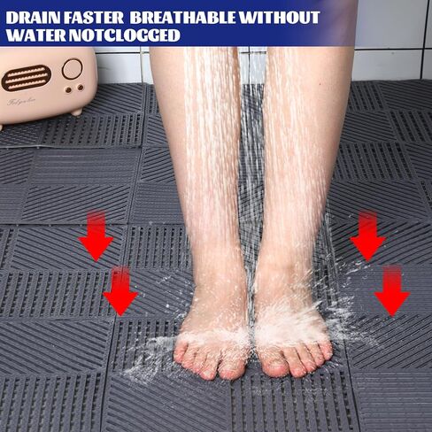 18 حزمة من بلاط أرضيات المرآب المتشابك مقاس 30.48 سم × 30.48 سم، بلاط مطاطي مانع للانزلاق، بلاط سطح متشابك مع فتحات لحمام السباحة، دش، سقيفة جراج وقارب in Kuwait