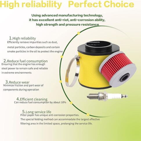 17254-HC5-900 Air Filter Oil Filter Spark Plug for Honda Fourtrax 300 TRX300 TRX300FW 1992-2000 Foreman 400 450 TRX400FW TRX450S TRX450ES TRX450FE TRX450FM 2x4 4x4 in Saudi Arabia