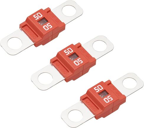 Taiss 3PCS Midi Automobile Bolt-on Fuse 50A,High Current Fuse,Suitable for Cars,Trucks,Off-Road Vehicles,Engineering Vehicles,etc in Saudi Arabia