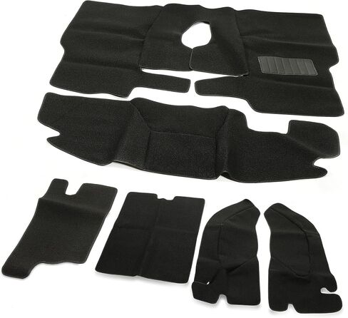 Kojem Full Set Carpet Kit Floor Liner Compatible with 1997-2006 Jeep Wrangler TJ Interior Floor Rug Mat Carpet Pad Black 6PCS in Kuwait