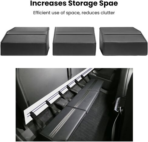 صندوق تخزين خلفي أسفل المقعد متوافق مع Tesla Cybertruck 2024، منظم وحدات للصف الثاني تحت ملحقات منظم المقعد - حل تخزين خلفي قوي in Kuwait