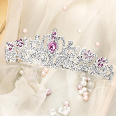 تاج ذهبي، عصابات رأس من حجر الراين الكريستالي للنساء عيد ميلاد سعيد تاج الأميرة مع أمشاط زينة أنيقة لغطاء الرأس لعيد الميلاد وحفلات الزفاف وحفلات التخرج والهدايا in Kuwait