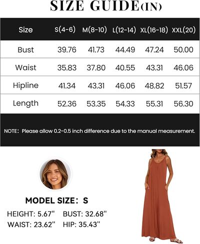 dowerme Women's Summer One Piece Jumpsuits 2025 Casual Spaghetti Strap Loose Wide Leg Long Pant Rompers With Pockets in Saudi Arabia