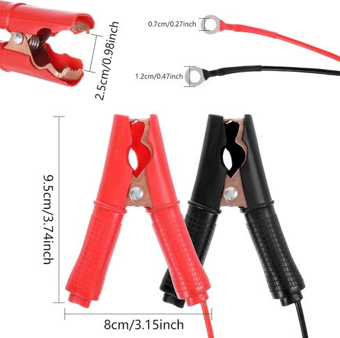 2 Pcs Battery Alligator Clips Booster Jumper Cable 39 inches Automotive Battery Jumper Cables 50A Alligator Clips Booster Jumper Cable for Car Battery Charging Jumper Cable in Saudi Arabia