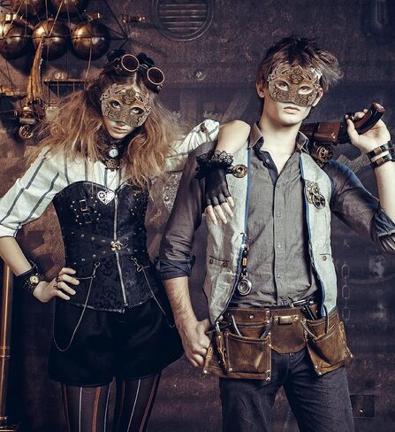 Venetian Royal Masquerade Ball Mask Costume - Half Masquerade Steampunk Mask, Baroque Costume Accessory in Kuwait