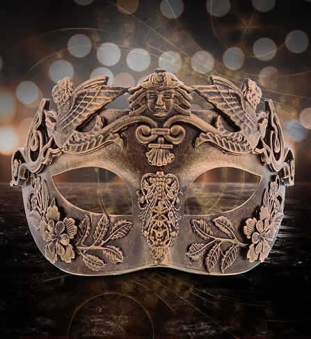 Venetian Royal Masquerade Ball Mask Costume - Half Masquerade Steampunk Mask, Baroque Costume Accessory in Kuwait