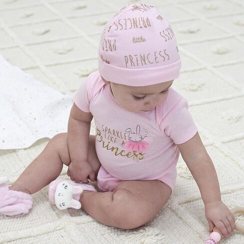 Gerber Baby Girls Cap and Mitten Sets 8pc Pink Leopard 0-3 Months in Kuwait