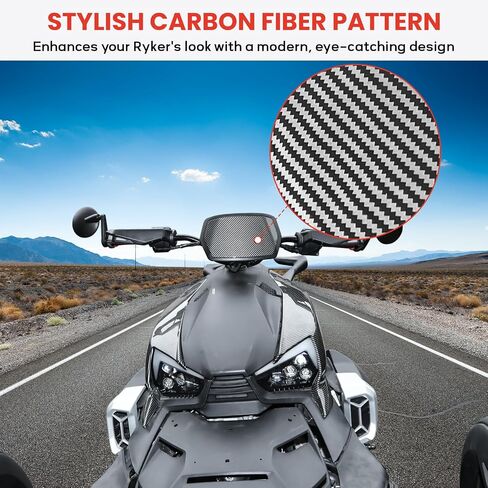 Plastic Gauge Spoiler for Can-Am Ryker, Gauge Spoiler Kit Support for Can Am Ryker 600 900 Sport & Ryker Rally Edition All Modes Accessories, Replace OEM #219400818 (Black) in Saudi Arabia
