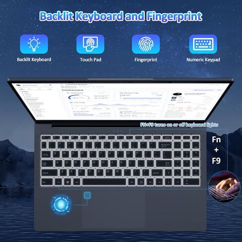 Laptop, 15.6" FHD IPS Display, AMD Ryzen7 5700U, 16GB RAM, 1TB PCIe SSD, Fingerprint Reader, Backlit Keyboard, Webcam, Wi-Fi 6, Windows 11 Pro, Metal Case, Grey in Saudi Arabia