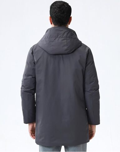 Parka Jacket Men Mens Long Puffer Coat Jacket Water-Repellent Windproof Breathable in Kuwait
