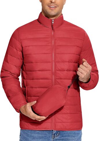 COOFANDY Mens Puffer Jacket Packable Lightweight Jackets Winter Coat Waterproof Windproof Zipper Down Jacket in Saudi Arabia