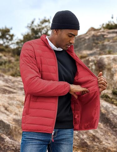 COOFANDY Mens Puffer Jacket Packable Lightweight Jackets Winter Coat Waterproof Windproof Zipper Down Jacket in Saudi Arabia