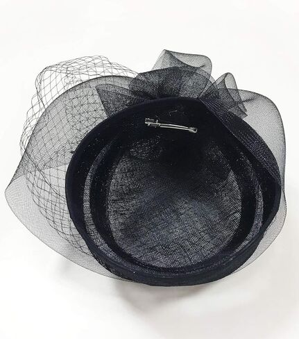 Z&X Sinamay Fascinator Hat Floral Feather Pillbox Derby Hats for Women Wedding Tea Party with Headband Clip in Saudi Arabia