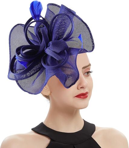 قبعات Bubbmi Lady Flower Fascinators مع عصابة رأس ومشابك in Kuwait