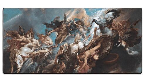 The Mousepad Company Original an Angel Appears Large Size Gaming Mousepad Full Desk (Large (36"x17"), Grey & White) in Kuwait