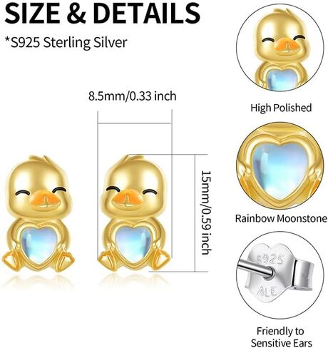 Manatee/Octopus/Starfish/Duck/Capybara/Turtle/Dog Paw Stud Earring 925 Sterling Silver Cute Animal Earrings Jewelry Birthday Gifts for Women Girls Sensitive Ears in Saudi Arabia