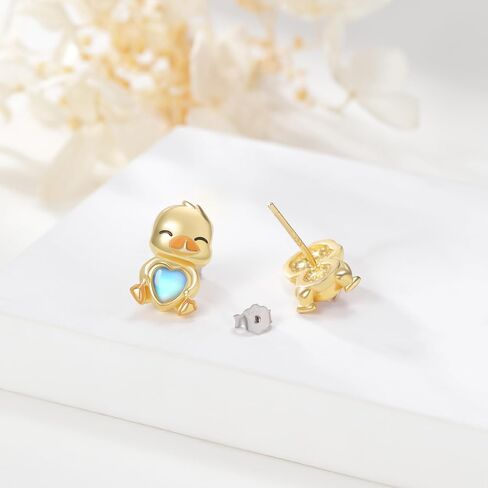 Manatee/Octopus/Starfish/Duck/Capybara/Turtle/Dog Paw Stud Earring 925 Sterling Silver Cute Animal Earrings Jewelry Birthday Gifts for Women Girls Sensitive Ears in Saudi Arabia