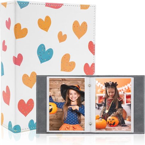 Photo Album 4x6, 68 Pockets 4" x 6" Small Mini Capacity Premium Vegan Leather Cover, Wallet Photo Album for Kids Boy Girls Family Wedding (Love) in Kuwait