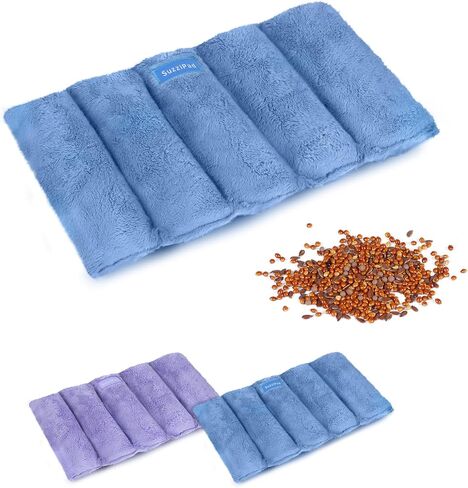 SuzziPad Heating pad Microwavable, 6.5x12" Reusable Heat Pads for Pain Relief, Moist Heating Pads for Cramps, Muscle Ache, Joints, Back Pain, Neck, Shoulder, Warmer Heat Pack (Purple) in Kuwait