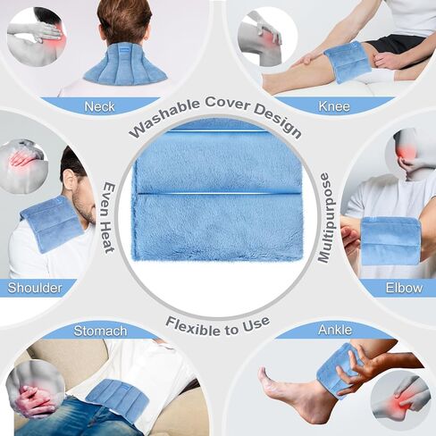 SuzziPad Heating pad Microwavable, 6.5x12" Reusable Heat Pads for Pain Relief, Moist Heating Pads for Cramps, Muscle Ache, Joints, Back Pain, Neck, Shoulder, Warmer Heat Pack (Purple) in Kuwait