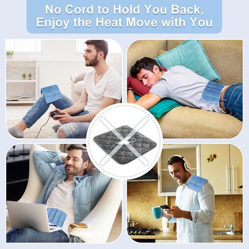 SuzziPad Heating pad Microwavable, 6.5x12" Reusable Heat Pads for Pain Relief, Moist Heating Pads for Cramps, Muscle Ache, Joints, Back Pain, Neck, Shoulder, Warmer Heat Pack (Purple) in Kuwait