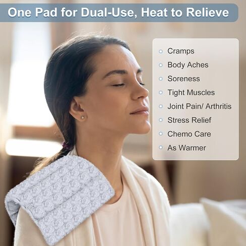 SuzziPad Heating pad Microwavable, 6.5x12" Reusable Heat Pads for Pain Relief, Moist Heating Pads for Cramps, Muscle Ache, Joints, Back Pain, Neck, Shoulder, Warmer Heat Pack (Purple) in Kuwait