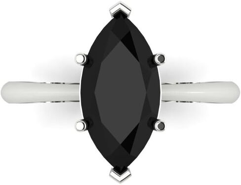 2.5 ct Marquise Cut Natural Onyx 18K Yellow Gold Solitaire Wedding Engagement Bridal Promise Ring in Saudi Arabia