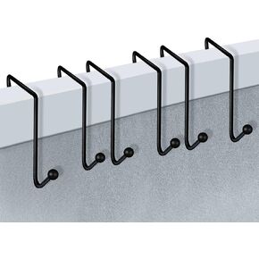 3 Pack Cubicle Hooks for Hanging Cubicle Accessories Hanging Hooks for Partition Wall Cubicle Panel, Black Cubicle Hangers for Office to Hanging Coats, Pictures, File Pockets, Hats, Purses, Bags