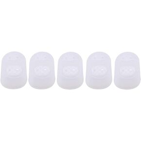 JJLFresheners 5 Pcs Rubber Finger Tips Guard Non-Slip Finger Pads Grips Assorted Colors Finger Protector Covers For Sorting Task, Paperwork, Wax Carving,white