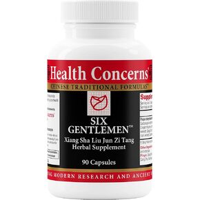 Health Concerns Six Gentlemen - Digestion Health Supplement with Ginger & Licorice Root - 90 Capsules