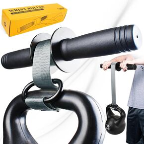 VAIIO Forearm Strengthener and Wrist Roller with Quick Locking Mechanism - Durable PVC Anti-Slip Grip Handles - Perfect for Men and Women - Ideal for Hand, Wrist, and Forearm Strength Training