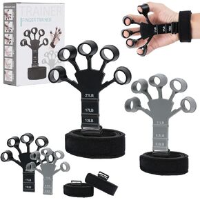 Grip Strength Trainer,Gripster, 4Pcs Hand Gripper Strengthener, 6-Gear Strength Adjustment, Used to Exercise Finger Strength, Flexibility and Physical Recovery of Hands. Forearm Strengthener