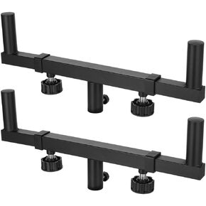 varku 2PCS Dual Speaker Mounts, Speaker Pole Mount Bars, Speaker Mounting Fork Stands, Speaker Mounting Brackets with 15.7-22.8 Adjustable Width 1 3/8 Poles