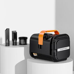 مكنسة كهربائية للسيارة من Giraffe Tools مع سلك طاقة قابل للسحب بطول 16.5 قدم وخرطوم بطول 4 أقدام، 7.5 كيلو باسكال DC12V، مكنسة كهربائية للسيارة مع ضوء LED وفوهتين باللون الأسود in Kuwait