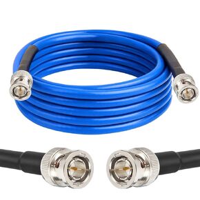 XRDS -RF 150FT SDI كابل BNC، 3G/6G SDI كابل BNC كابل فيديو رقمي 75 أوم RG59 BNC كابل ذكر لشاشة كاميرا 3G/6G HD SDI ومسجل فيديو SDI إلى HDMI محول كاميرا أمان مقسمة