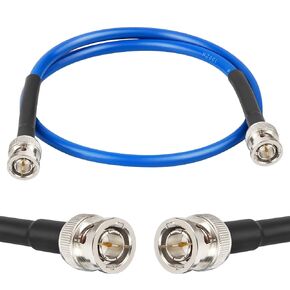 XRDS -RF 150FT SDI Cable BNC Cable, 3G/6G SDI Cable BNC Digital Video Cable 75 Ohm RG59 BNC Male Cable for 3G/6G HD SDI Camera Monitor Video Recorder SDI to HDMI Converter Splitter Security Camera
