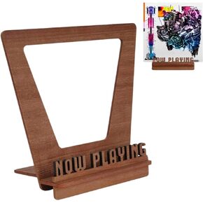 Aikyam Records Now Playing Vinyl Record Stand 3D Retro Holder For Vinyl Records Wood Record Stand Vinyl Gift Ideas Turntable Accessories Album Record Holder LP Vinyl Record Storage Display Stand in Saudi Arabia