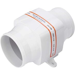 Qiilu Boat Blower Fan Abs Blower 4In in Line Marine Bilge Blower Strong Ventilation Fan for Yacht
