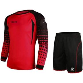 KELME Soccer Goalie Jersey Padded Uniform Kit - Goalkeeper Jersey, Shorts, Socks - Mens Football Padded Shirt Kids/Adult Size