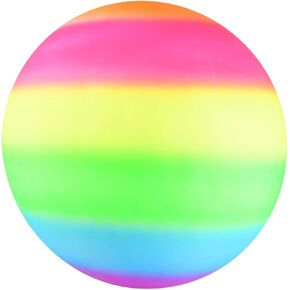 18 inch Rainbow Playground Ball - Bouncy Durable Rubber - for Boys and Girls - Great Outdoor Fun - Perfect at The Beach, Park or Playground