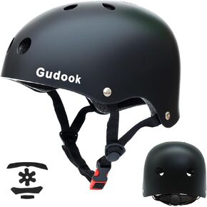 Gudook Skateboard Bicycle Helmet - Adult/Youth/Kids Skate Helmets for Multi-Sports Cycling Roller Skate Inline Skating BMX Commuting Adjustable Bike Helmet